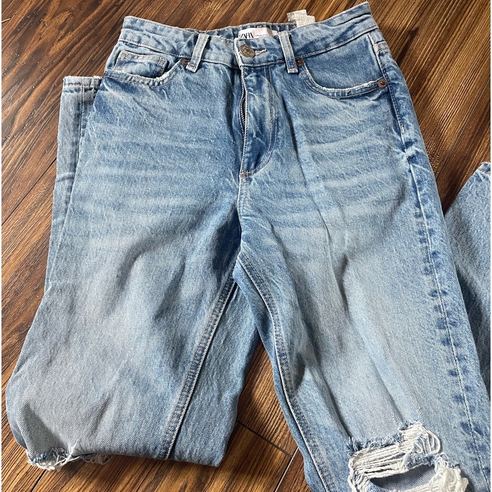 medium wash zara jeans